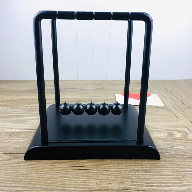 Newton Cradle Large - 블랙 뉴턴 진자 관대 한 풀