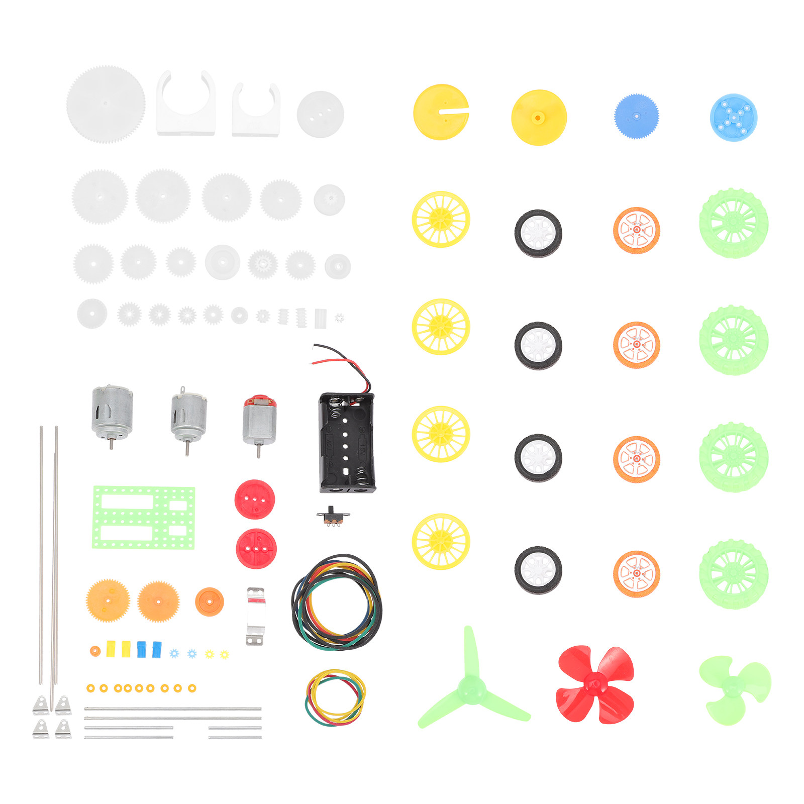 Science Project Kit - 112개 모터 액세서리 키트 플라스틱 기어