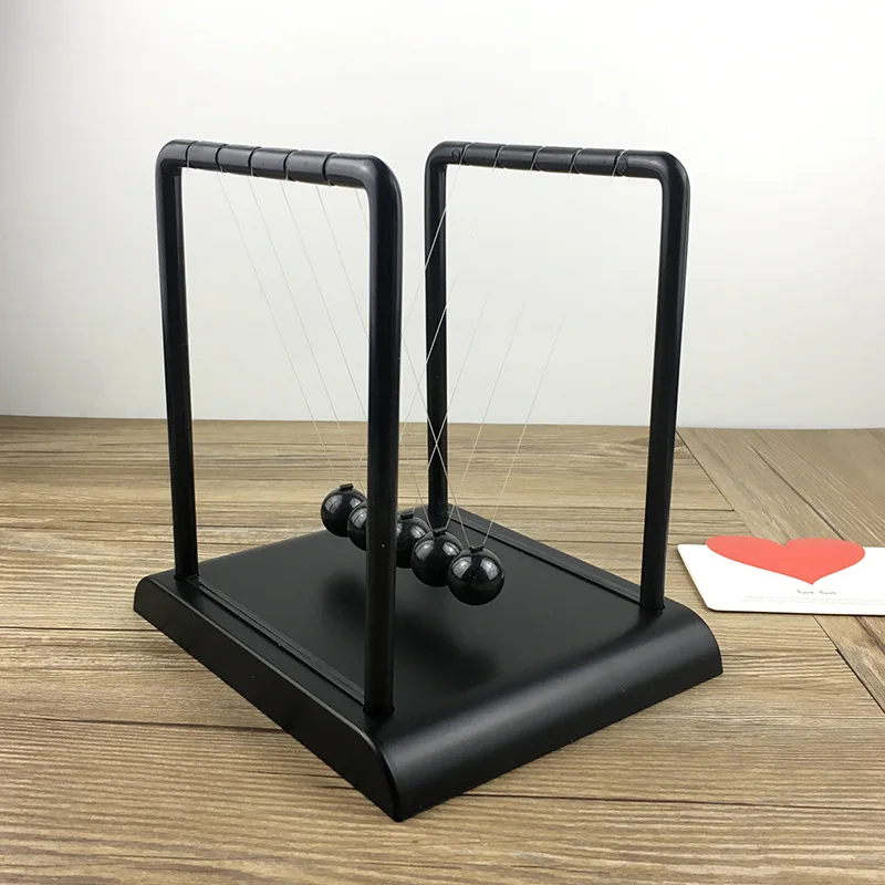 블랙 뉴턴 진자 관대 한 풀 뉴턴의 요람 물리적 모델  - Newton Cradle Large 리뷰 및 가격