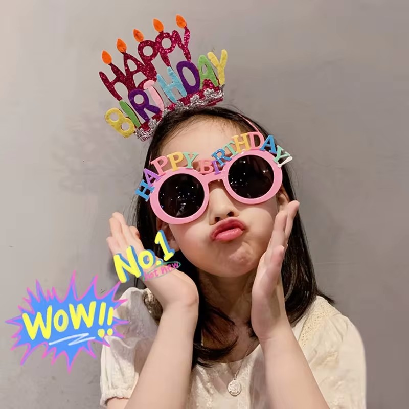 생일 파티 소품 안경 장식 머리띠, 소녀 헤어 액세서리 - Science Of Happiness 리뷰 및 가격