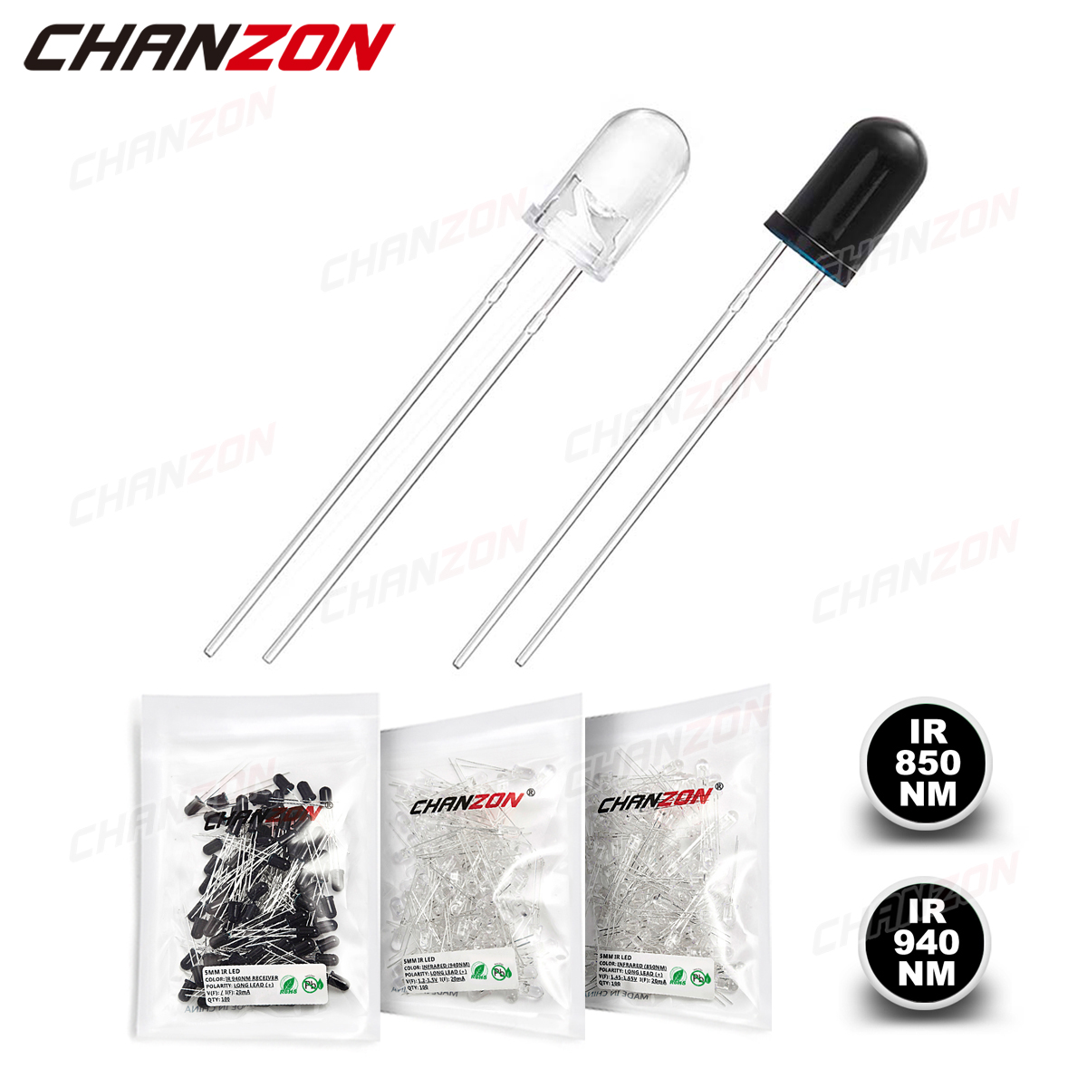 100Pcs 3mm 5mm IR LED 다이오드 송신기 - Science And Hobby Photos 리뷰 및 가격