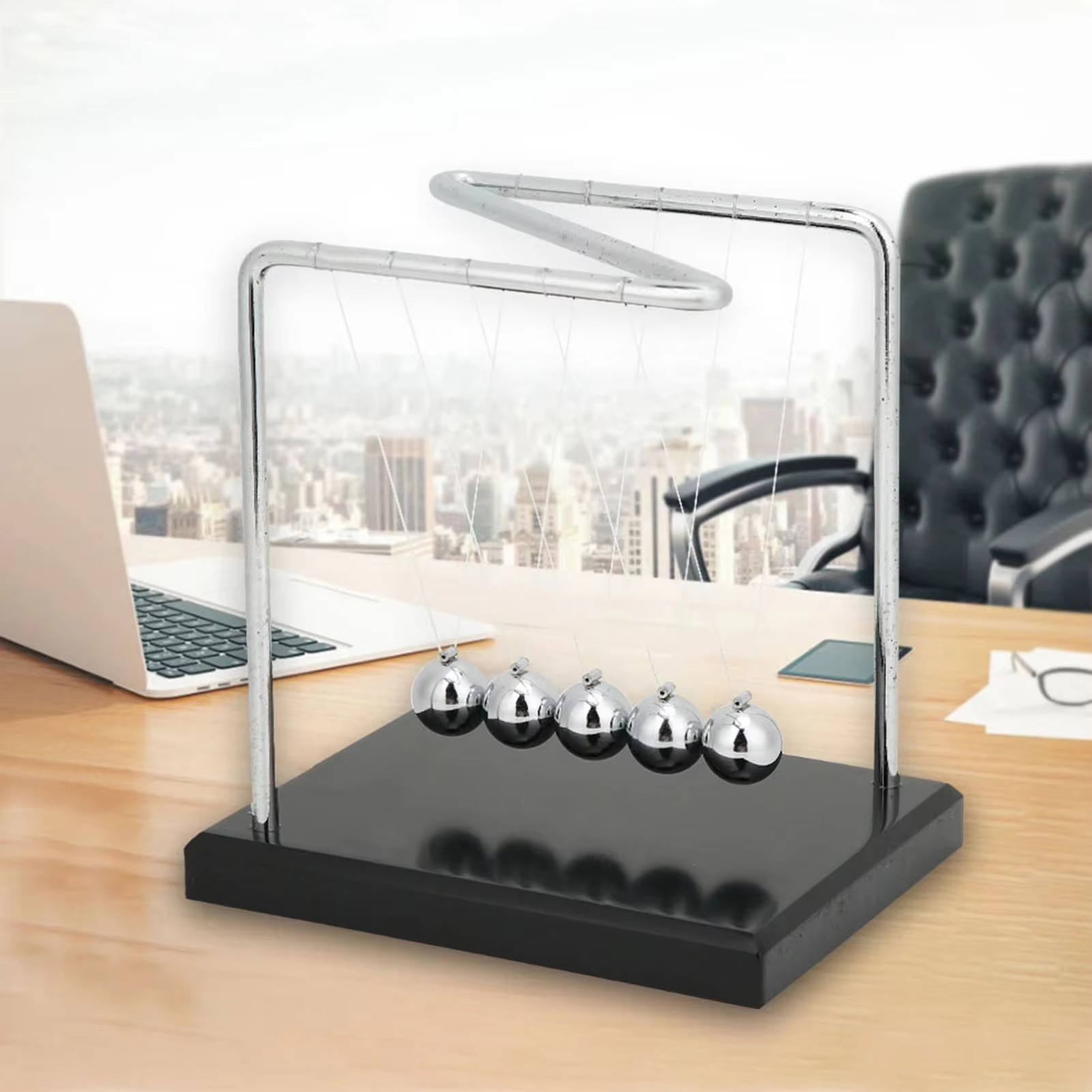 뉴턴 크래들 진자 공 뉴턴 공 기본 책상 장식이 있는  - Newton Cradle Large 리뷰 및 가격